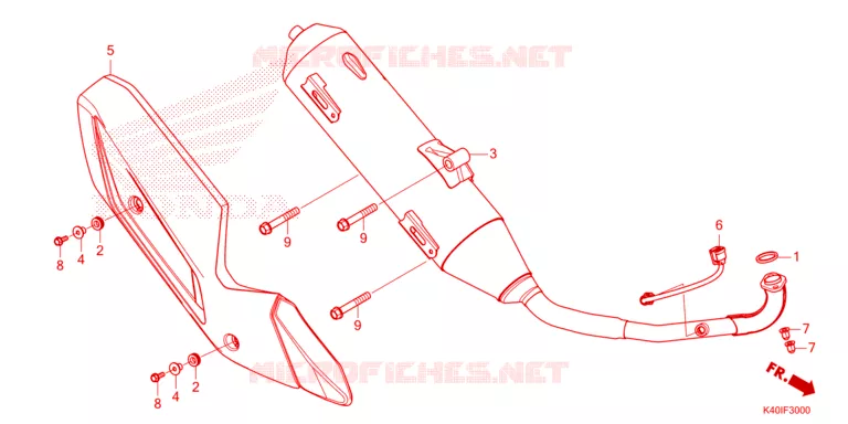 SILENCIEUX D'ECHAPPEMENT Honda SCOOTER 125 FORZA 2023  NSS125ADP