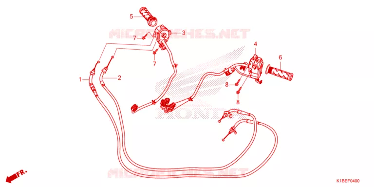 COMMODO - LEVIER - CABLE Honda SCOOTER 250 FORZA 2023  NSS250AP