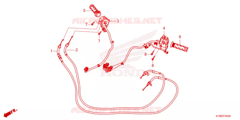 COMMODO - LEVIER - CABLE Honda SCOOTER 350 FORZA 2023  NSS350AP