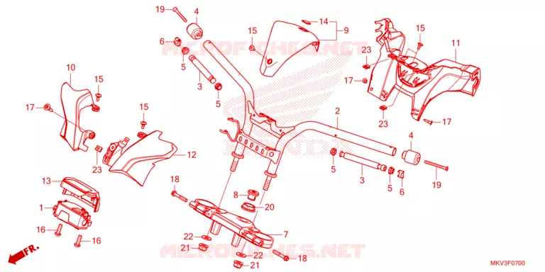 GUIDON Honda SCOOTER 750 FORZA 2023  NSS750P