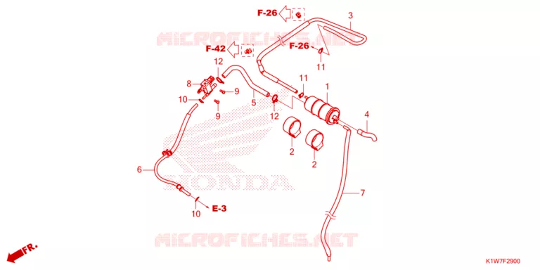 SYSTÈME DE RECYCLAGE DES GAZ Honda SCOOTER 350 SH 2023  SH350ASP