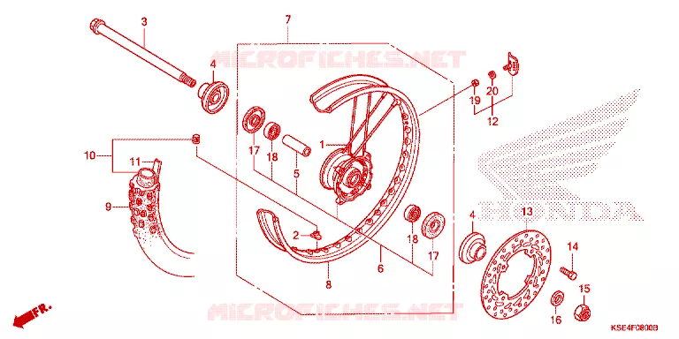 ROUE AVANT Honda MOTO 150 CRF 2007  CRF150R7