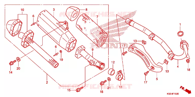 SILENCIEUX D'ECHAPPEMENT Honda MOTO 150 CRF 2009  CRF150R9