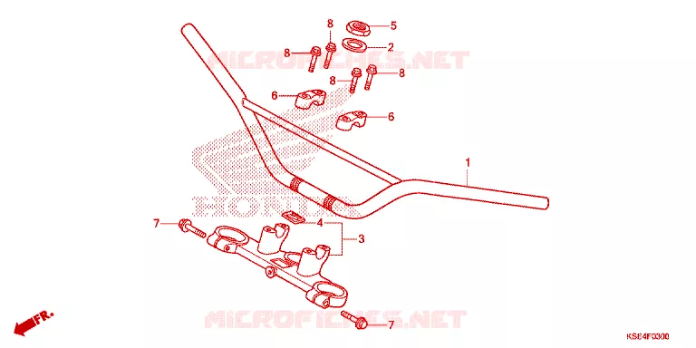 GUIDON - TE DE FOURCHE Honda MOTO 150 CRF 2009  CRF150R9