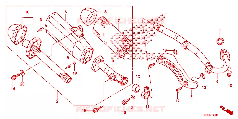 SILENCIEUX D'ECHAPPEMENT Honda MOTO 150 CRF 2009  CRF150R9