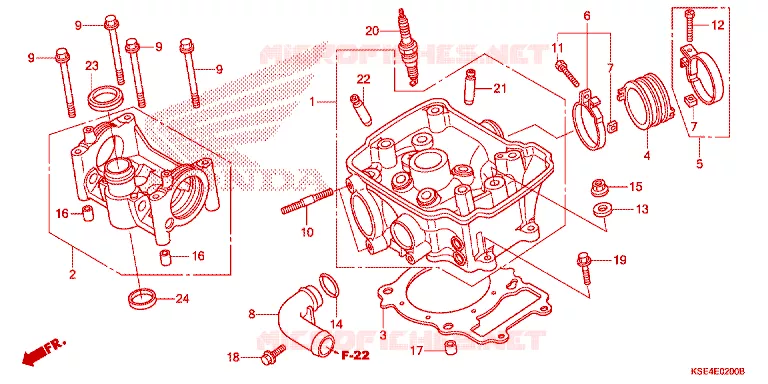CULASSE Honda MOTO 150 CRF 2008  CRF150RB8