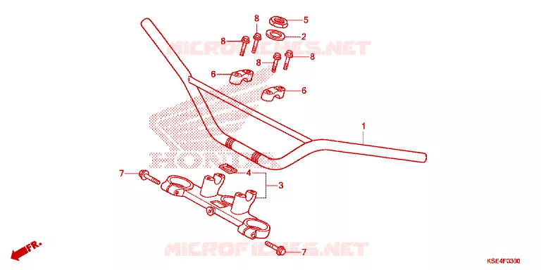 GUIDON - TE DE FOURCHE Honda MOTO 150 CRF 2008  CRF150RB8