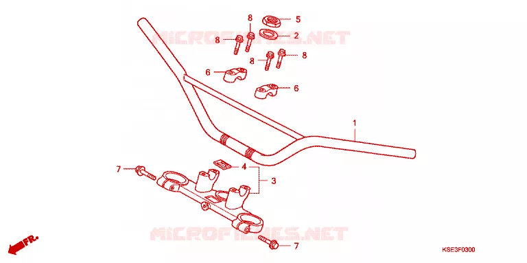GUIDON - TE DE FOURCHE Honda MOTO 150 CRF 2009  CRF150R9