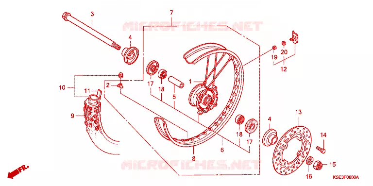ROUE AVANT Honda MOTO 150 CRF 2009  CRF150R9