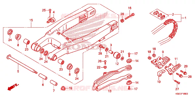 BRAS OSCILLANT Honda MOTO 150 CRF 2017  CRF150RE