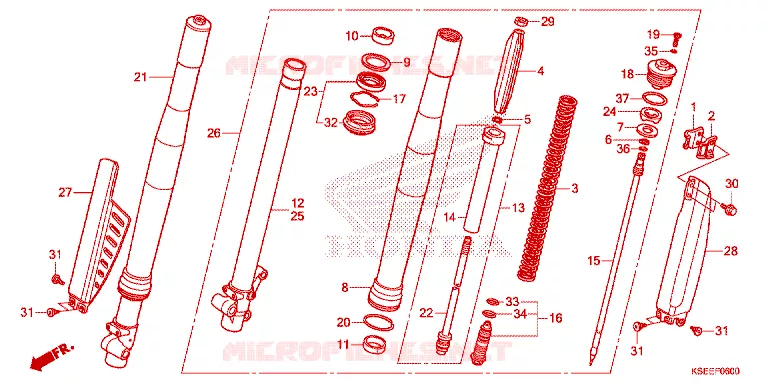 FOURCHE Honda MOTO 150 CRF 2016  CRF150RE