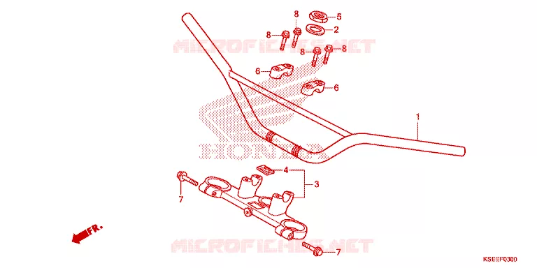 GUIDON - TE DE FOURCHE Honda MOTO 150 CRF 2014  CRF150RE