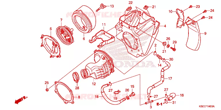 FILTRE A AIR Honda MOTO 150 CRF 2017  CRF150RBE