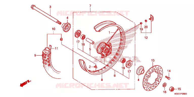 ROUE AVANT Honda MOTO 150 CRF 2017  CRF150RBE