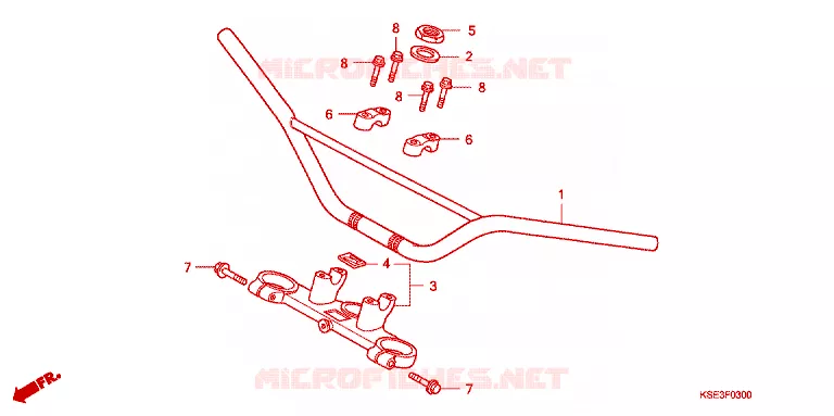 GUIDON - TE DE FOURCHE Honda MOTO 150 CRF 2012  CRF150RBC