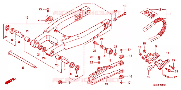 BRAS OSCILLANT Honda MOTO 150 CRF 2012  CRF150RBC