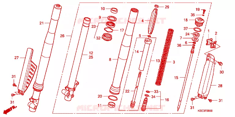 FOURCHE Honda MOTO 150 CRF 2012  CRF150RC