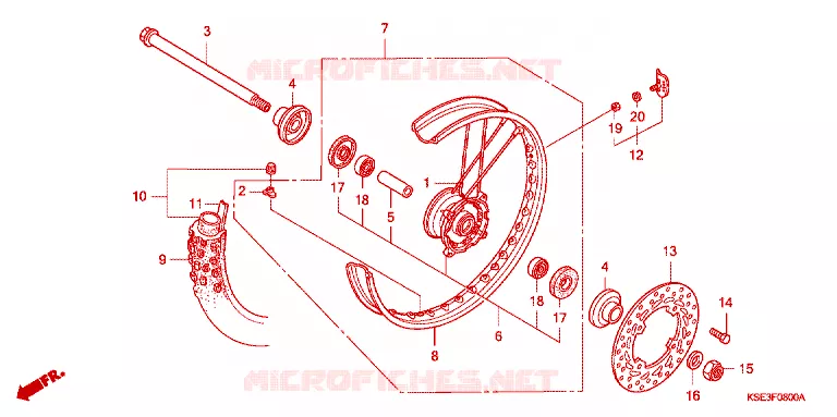 ROUE AVANT Honda MOTO 150 CRF 2012  CRF150RC