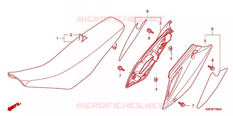 SELLE - CARENAGE Honda MOTO 150 CRF 2012  CRF150RC