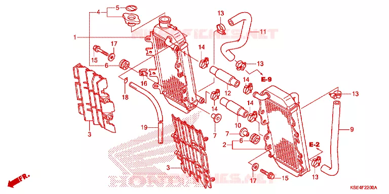 RADIATEUR Honda MOTO 150 CRF 2007  CRF150R7