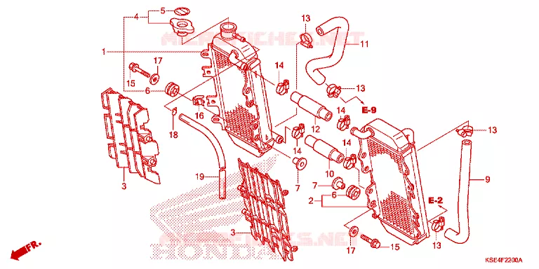 RADIATEUR Honda MOTO 150 CRF 2007  CRF150RB7