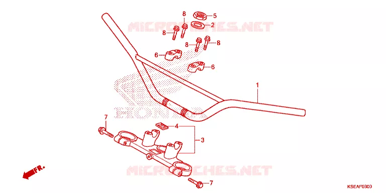 GUIDON - TE DE FOURCHE Honda MOTO 150 CRF 2014  CRF150RBE