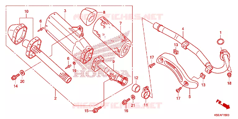 SILENCIEUX D'ECHAPPEMENT Honda MOTO 150 CRF 2014  CRF150RBE