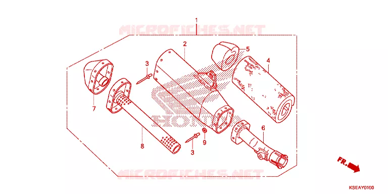SILENCIEUX D'ECHAPPEMENT Honda MOTO 150 CRF 2014  CRF150RBE