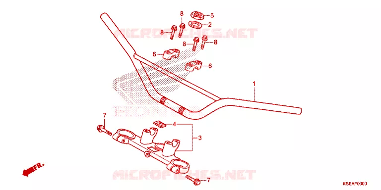 GUIDON - TE DE FOURCHE Honda MOTO 150 CRF 2015  CRF150RBF
