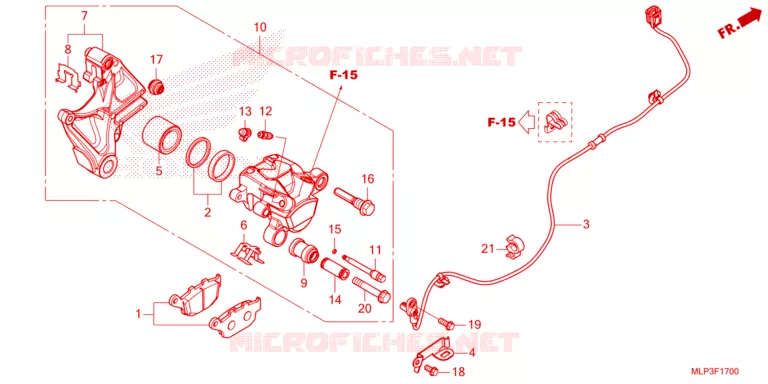 ETRIER DE FREIN ARRIERE Honda MOTO 500 CL 2023  CL500AP