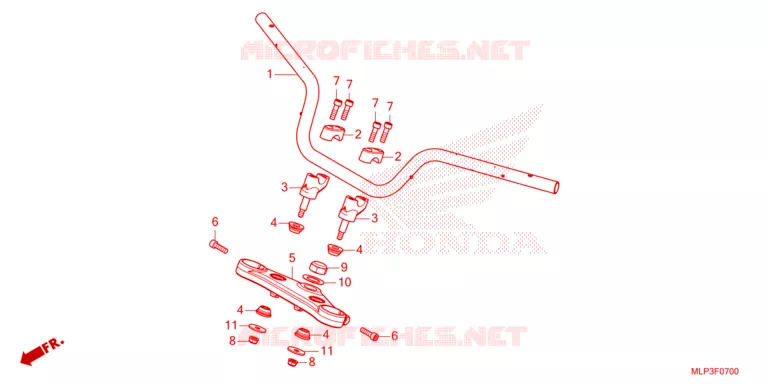 GUIDON - TE DE FOURCHE Honda MOTO 500 CL 2023  CL500AP