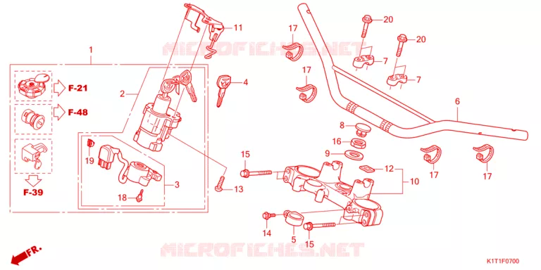 GUIDON - TE DE FOURCHE Honda MOTO 250 CRF 2024  CRF250LAP