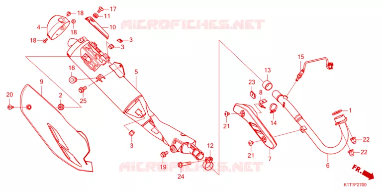 SILENCIEUX D'ECHAPPEMENT Honda MOTO 250 CRF 2023  CRF250LAP