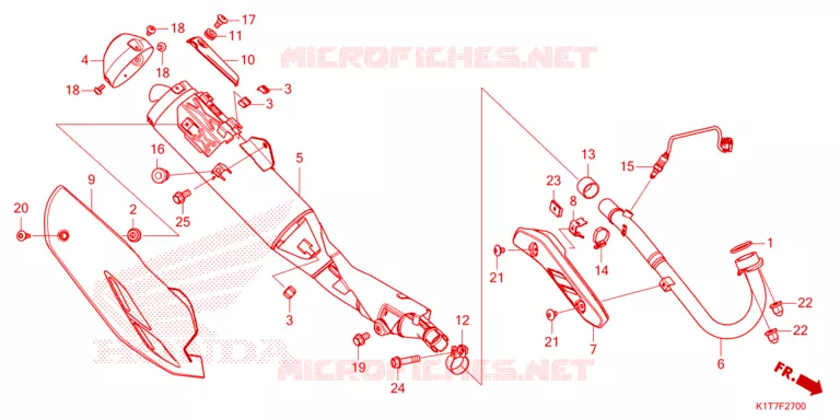 SILENCIEUX D'ECHAPPEMENT Honda MOTO 250 CRF 2023  CRF250LRAP