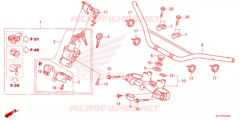 GUIDON - TE DE FOURCHE Honda MOTO 300 CRF 2023  CRF300LAP