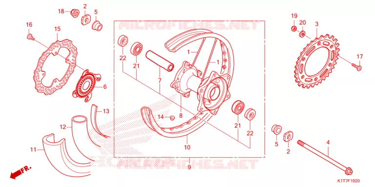 ROUE ARRIERE Honda MOTO 300 CRF 2023  CRF300LAP