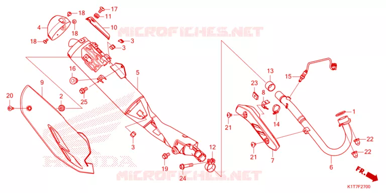 SILENCIEUX D'ECHAPPEMENT Honda MOTO 300 CRF 2023  CRF300LAP