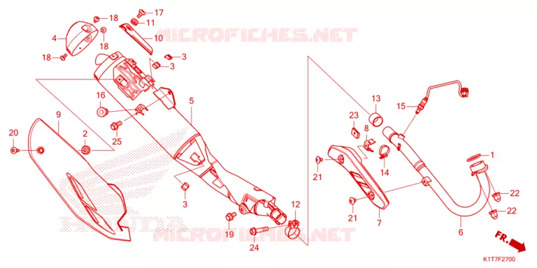 SILENCIEUX D'ECHAPPEMENT Honda MOTO 300 CRF 2023  CRF300LAP