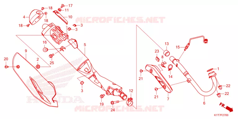 SILENCIEUX D'ECHAPPEMENT Honda MOTO 300 CRF 2023  CRF300LRAP