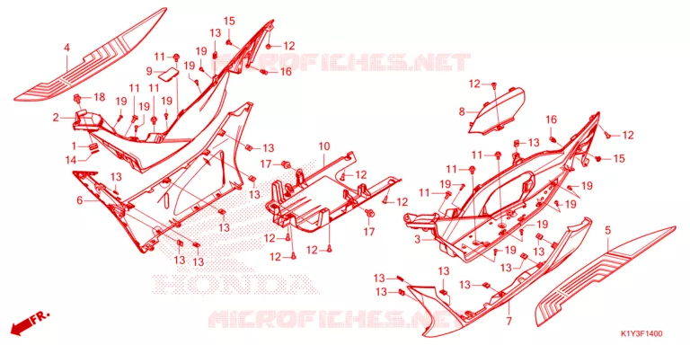 MARCHE PIEDS Honda SCOOTER 125 PCX 2023  WW125AP