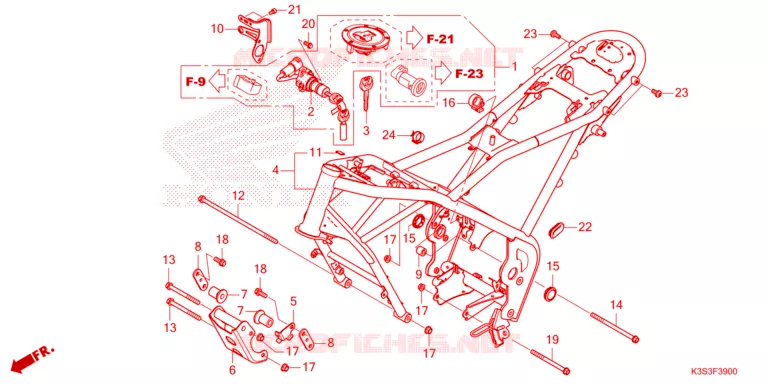 CADRE Honda MOTO 250 CL 2023  CL250AP