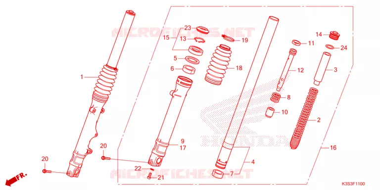 FOURCHE Honda MOTO 250 CL 2023  CL250AP