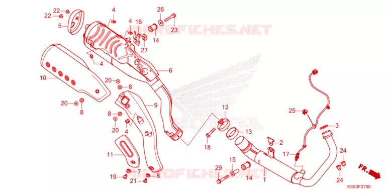 SILENCIEUX D'ECHAPPEMENT Honda MOTO 250 CL 2024  CL250AP