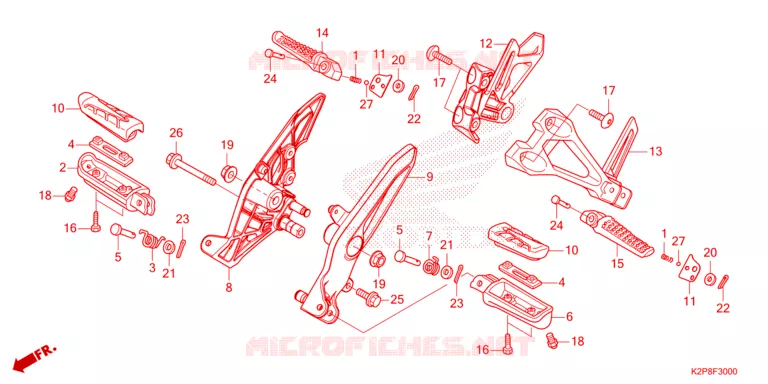 REPOSE PIED Honda MOTO 150 RS 2023  FS150FAP_MA