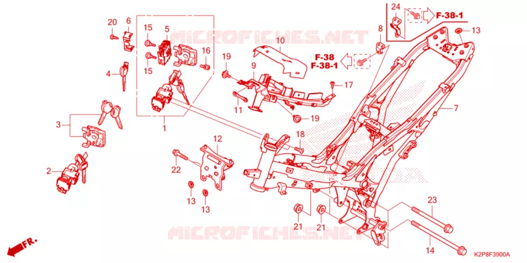 CADRE Honda MOTO 150 RS 2024  FS150FAP_MA