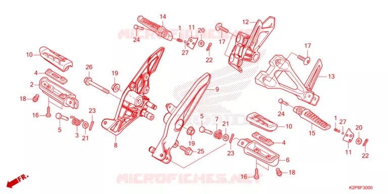 REPOSE PIED Honda MOTO 150 RS 2024  FS150FAP_MA