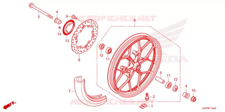 ROUE AVANT Honda MOTO 150 RS 2022  FS150FAP_MA