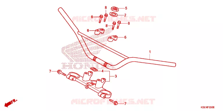 GUIDON - TE DE FOURCHE Honda MOTO 150 CRF 2012  CRF150RBC
