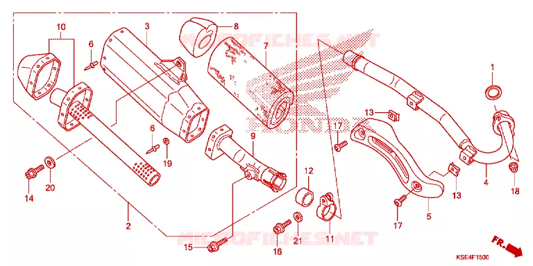 SILENCIEUX D'ECHAPPEMENT Honda MOTO 150 CRF 2012  CRF150RBC