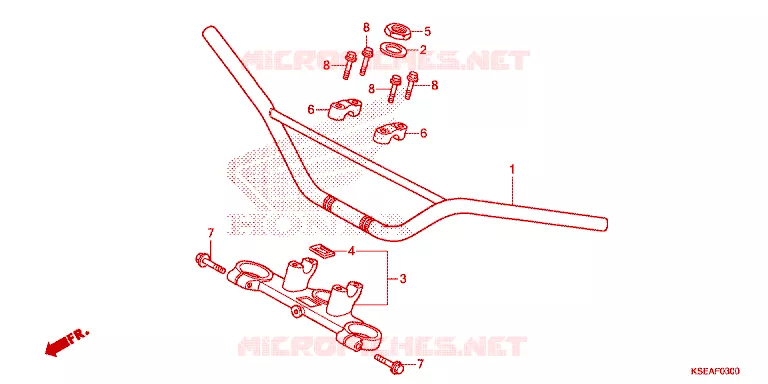 GUIDON - TE DE FOURCHE Honda MOTO 150 CRF 2015  CRF150RBF